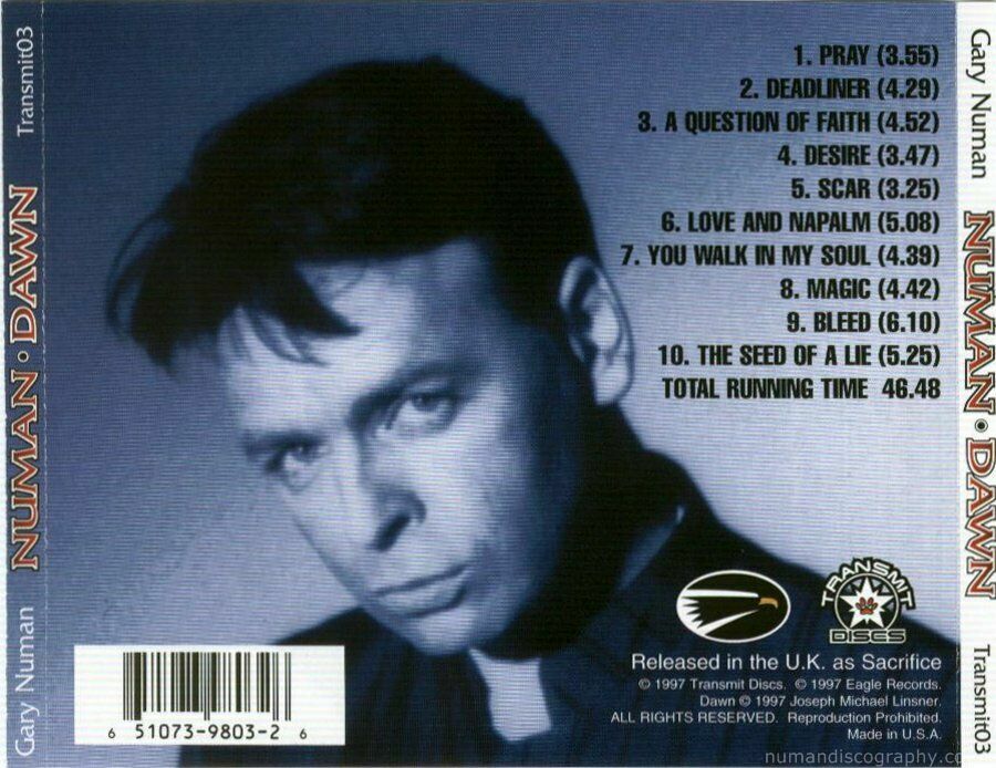 Gary Numan - Sacrifice Lyrics and Tracklist