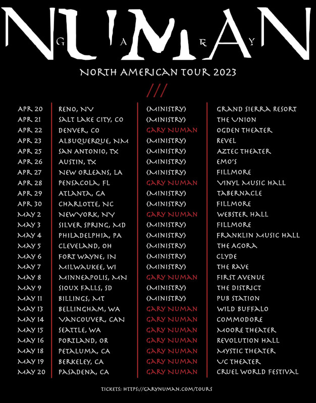 Gary Numan | The North American Tour 2023